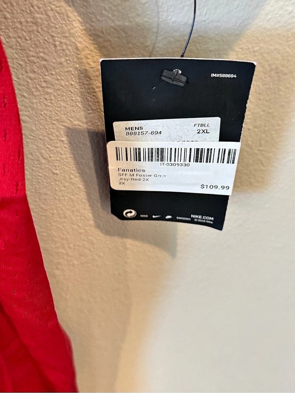 Reuben Foster- San Francisco 49ers #56 - Men's XXL