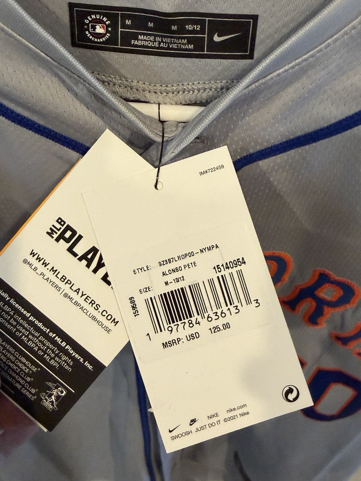New York Mets - Pete Alonso #20 - Boys Size MED (10/12) - PRICE DROP!