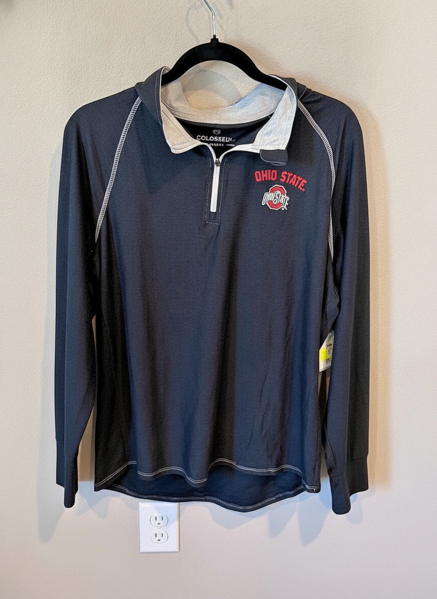 Colosseum Ohio State Buckeyes Quarter Zip - Women's XXL: