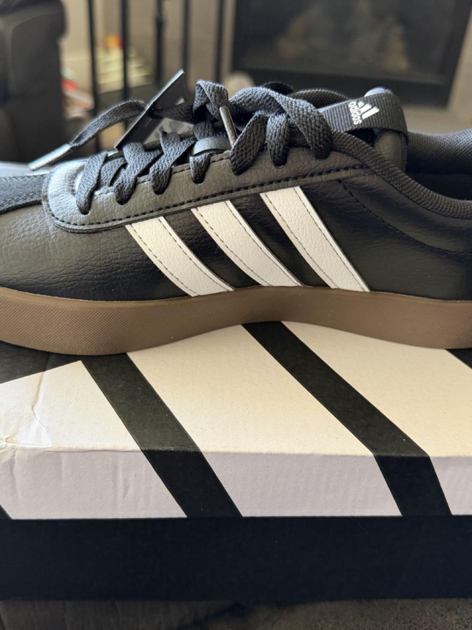 Adidas Black and White Shoes - Men's Size 6