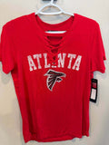 Atlanta Falcons Lace-Up T-shirt - Women's Small