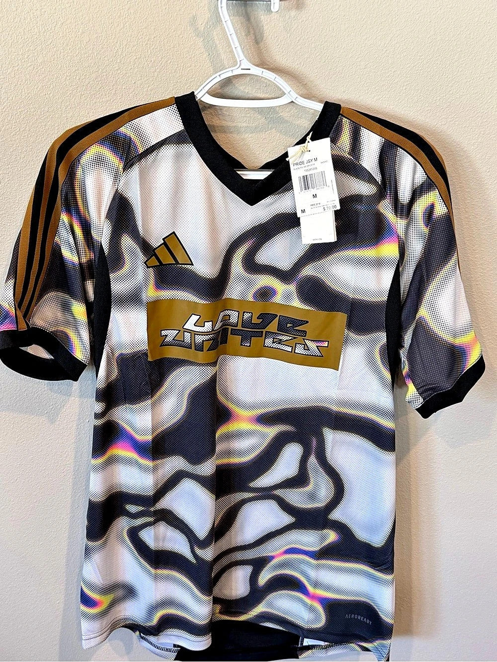 PRIDE Abstract Athletic Jersey Black & Multicolor - Men's Med