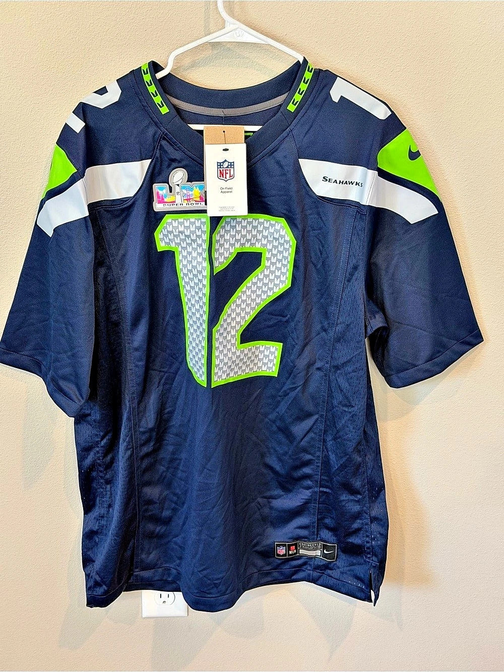 Seattle Seahawks Fan 12 Super Bowl Jersey - Unisex XXL Men's/3XL