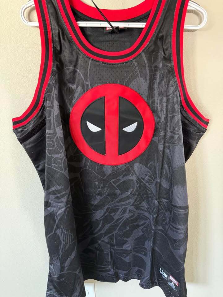 Marvel - 'Wilson' Deadpool Basketball Jersey - Men's XL/Women's 2XL