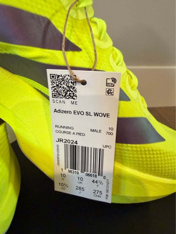 adidas Adizero EVO SL Running Shoes Unisex Men 10.5/Women 11.5