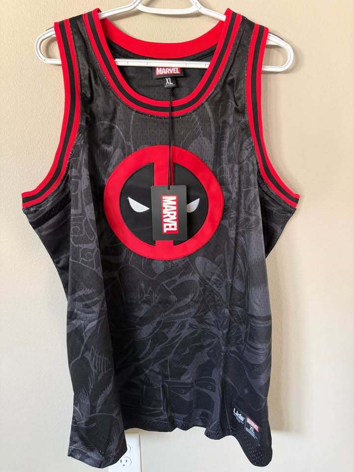 Marvel - 'Wilson' Deadpool Basketball Jersey - Men's XL/Women's 2XL