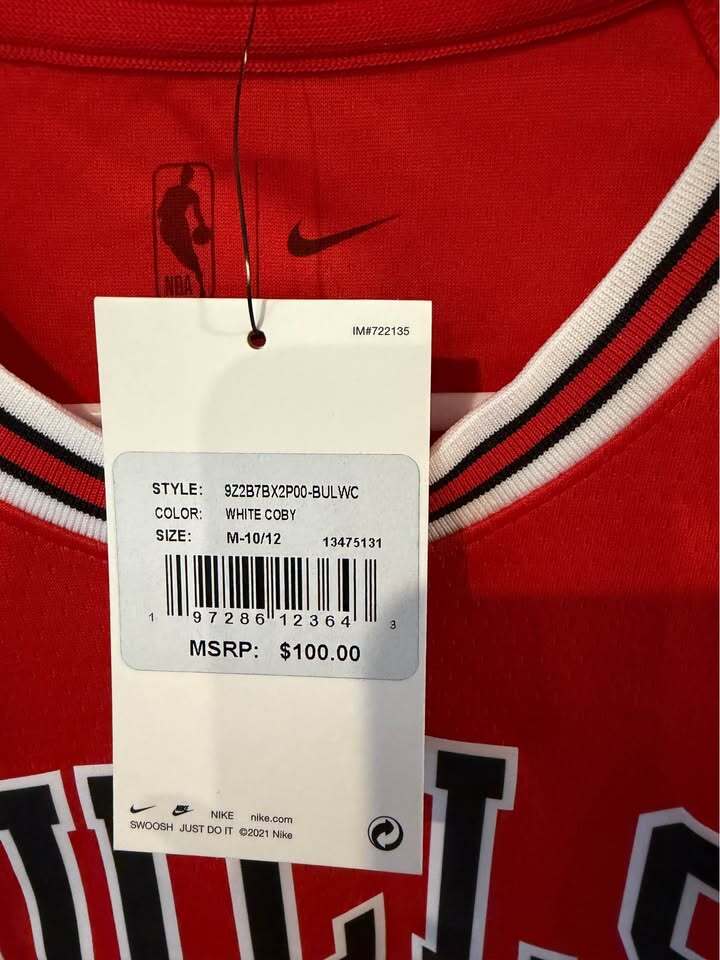 Chicago Bulls - Coby White #0 Swingman Jersey - Youth Medium - PRICE DROP!!