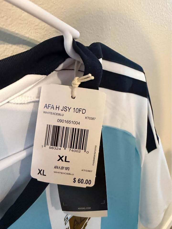 XL- Adidas Argentina Messi #10 Jersey - Men's