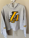 Los Angeles Lakers Cropped Hoodie - Women’s Small