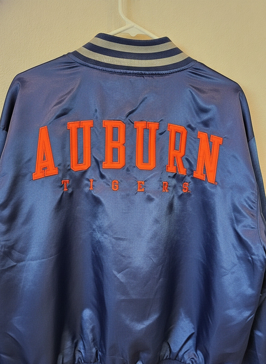 Rivalry Threads Auburn Tigers Satin Bomber Jacket - Men’s Medium