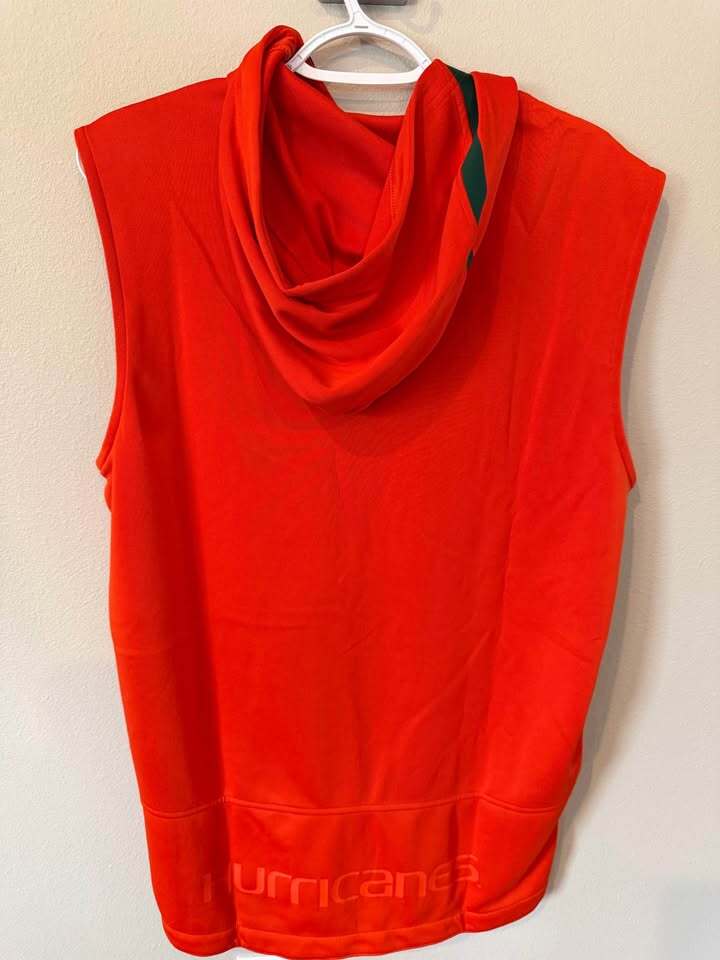 Miami Hurricanes Sleeveless Hoodie - Men's Medium