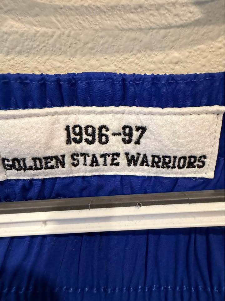 Golden State Warriors 1996-97 Tear Away Warmup - Men's Large - NWOT