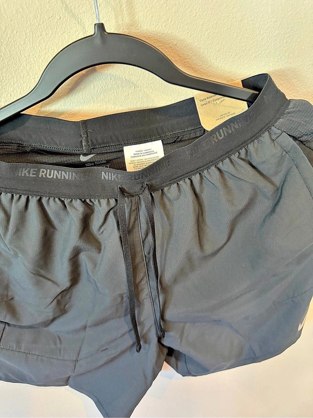 Nike Stride Dri-FIT Running Shorts Black - Men’s Medium