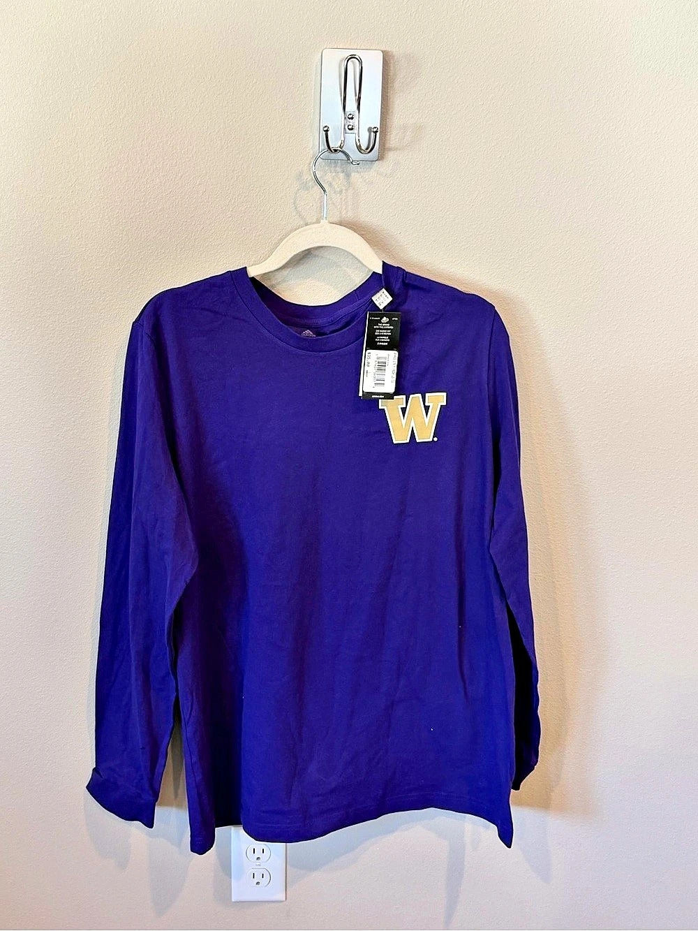 Washington Huskies, Adidas Fresh Long Sleeve Tee - Men's Medium