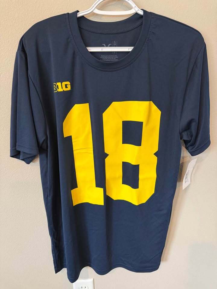 Michigan Colston Loveland #18 Jersey Tee - Men's Large