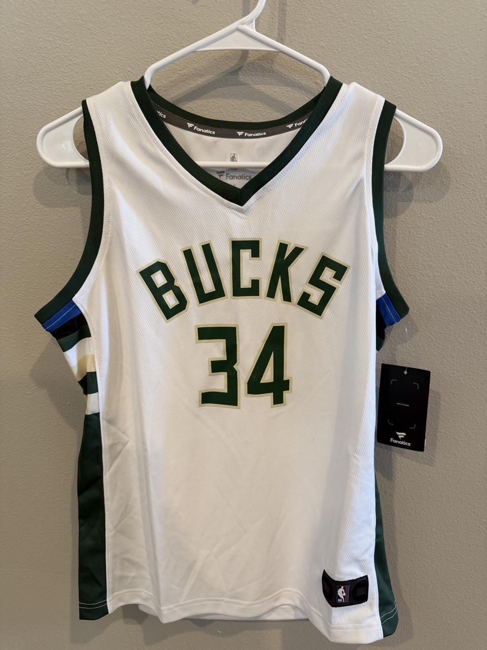 Giannis Antetokounmpo White and Green - Youth Large