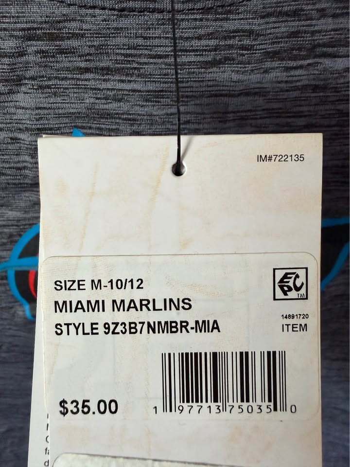 Miami Marlins Dri-FIT T-Shirt - Youth Medium (10/12)