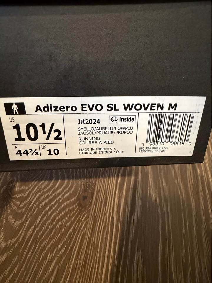 adidas Adizero EVO SL Running Shoes Unisex Men 10.5/Women 11.5