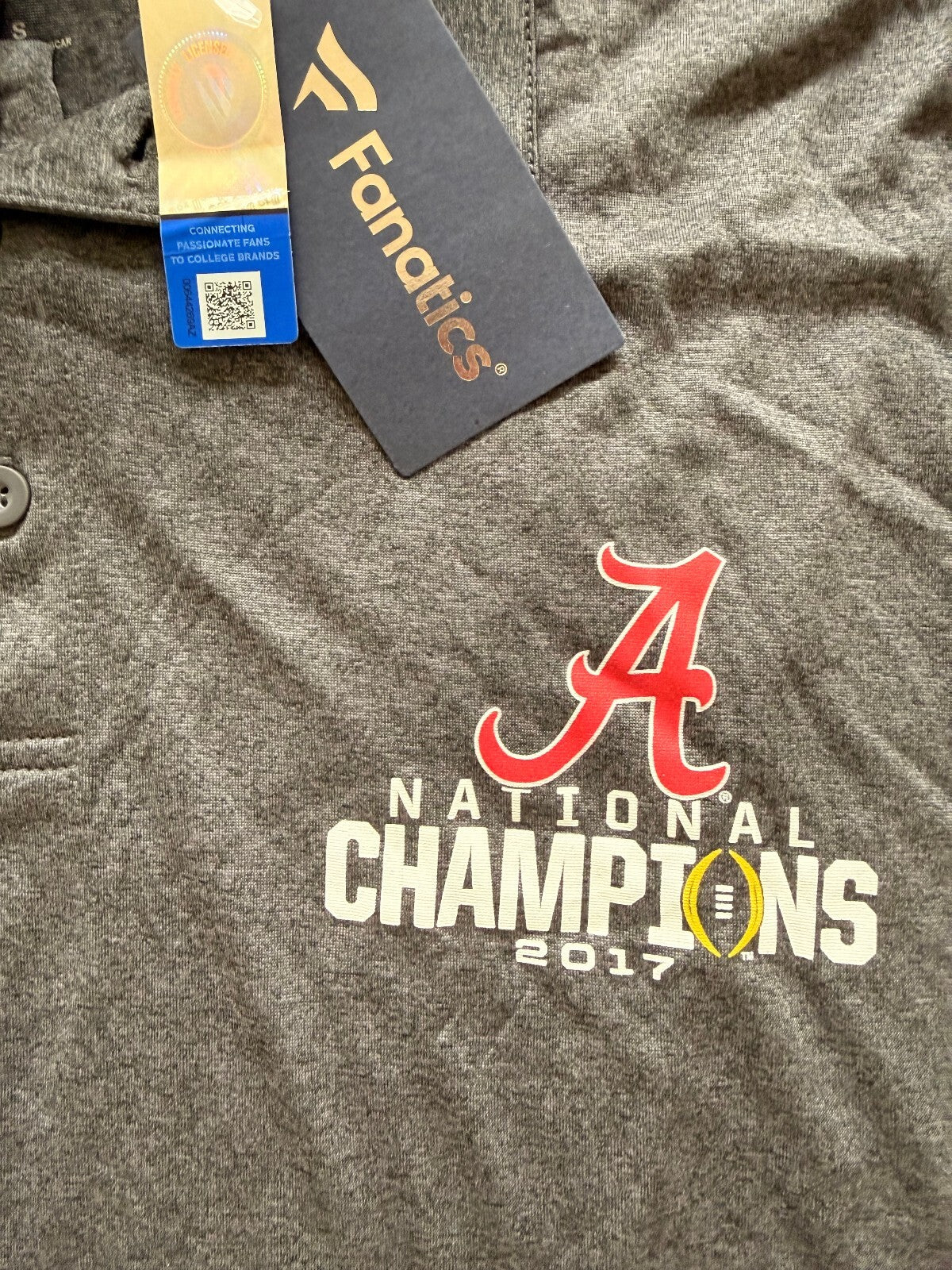 Alabama National Champions 2017 - Crimson Tide - Men's Small Polo