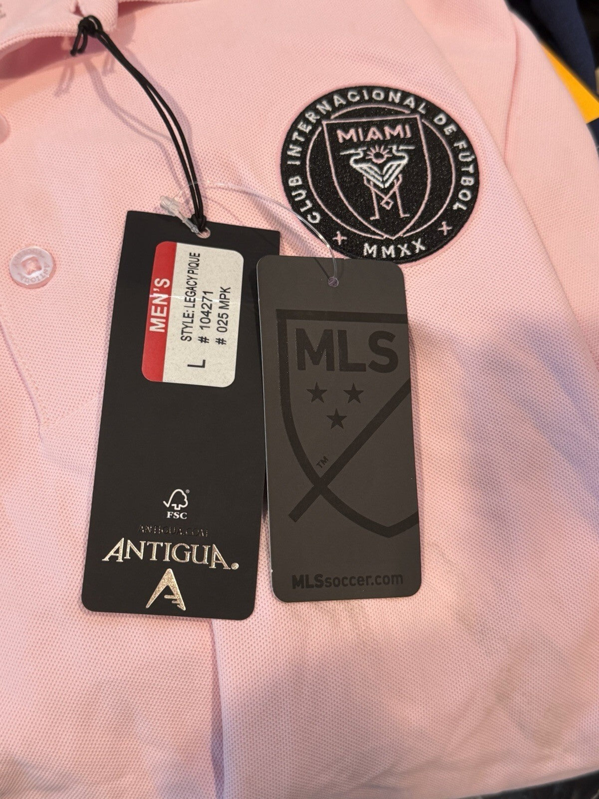 Inter Miami CF MLS - Pink Polo Shirt - Men’s Large - PRICE DROP!