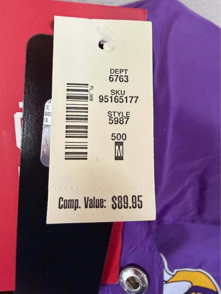 Minnesota Vikings Coaches Jacket - Men’s Medium