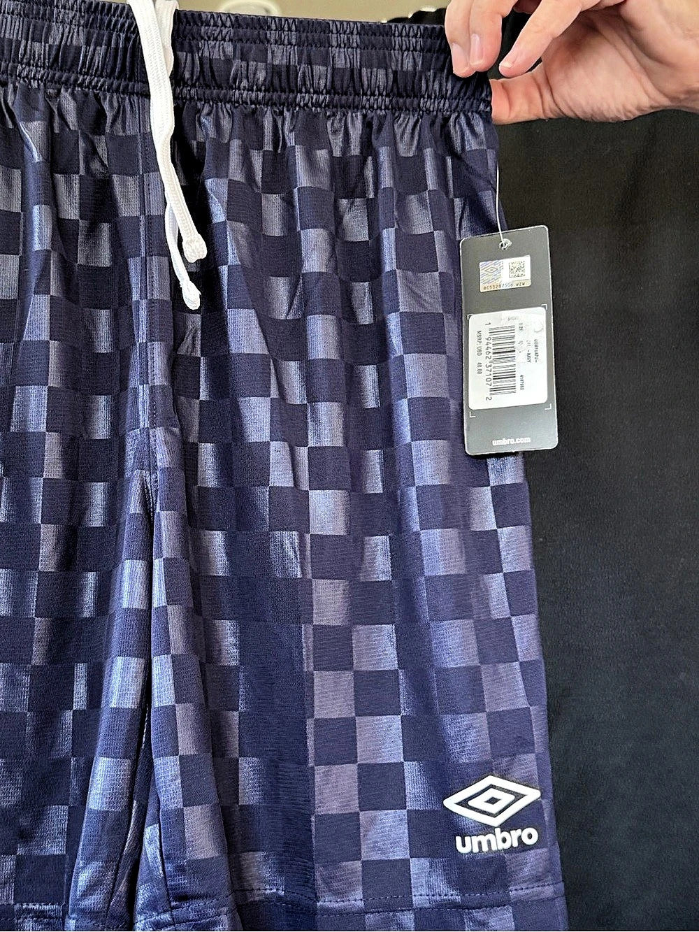 Umbro Checkered Athletic Shorts in Blue Men’s Small