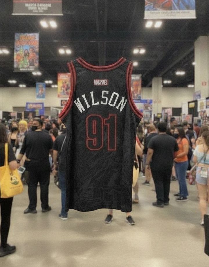 Marvel - 'Wilson' Deadpool Basketball Jersey - Men's XL/Women's 2XL