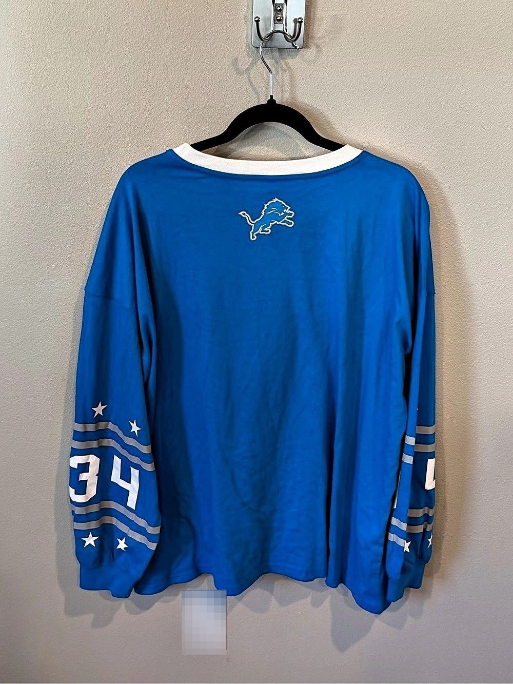 Detroit Lions Long Sleeve Tee - Women's Plus 2X