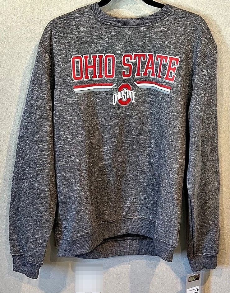 Ohio State Crewneck Gray & Red Size Men’s Medium - Women’s Large NWT!